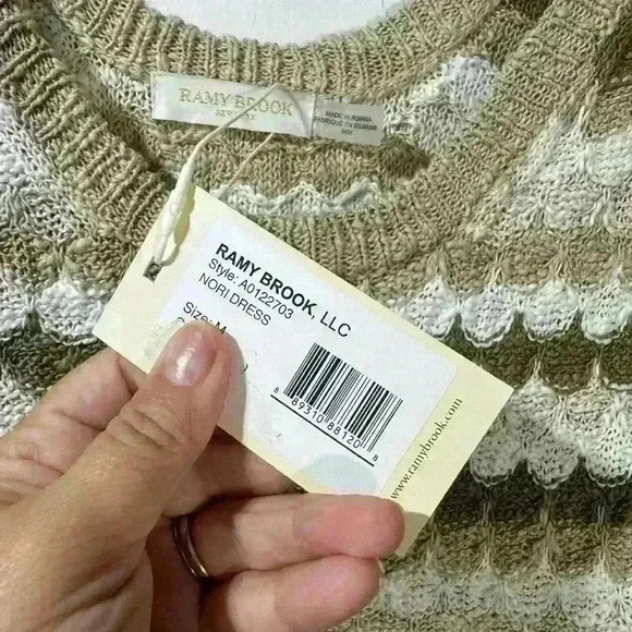 NWT RAMY BROOK Nori Dress In Neutral Combo - Picture 7 of 9